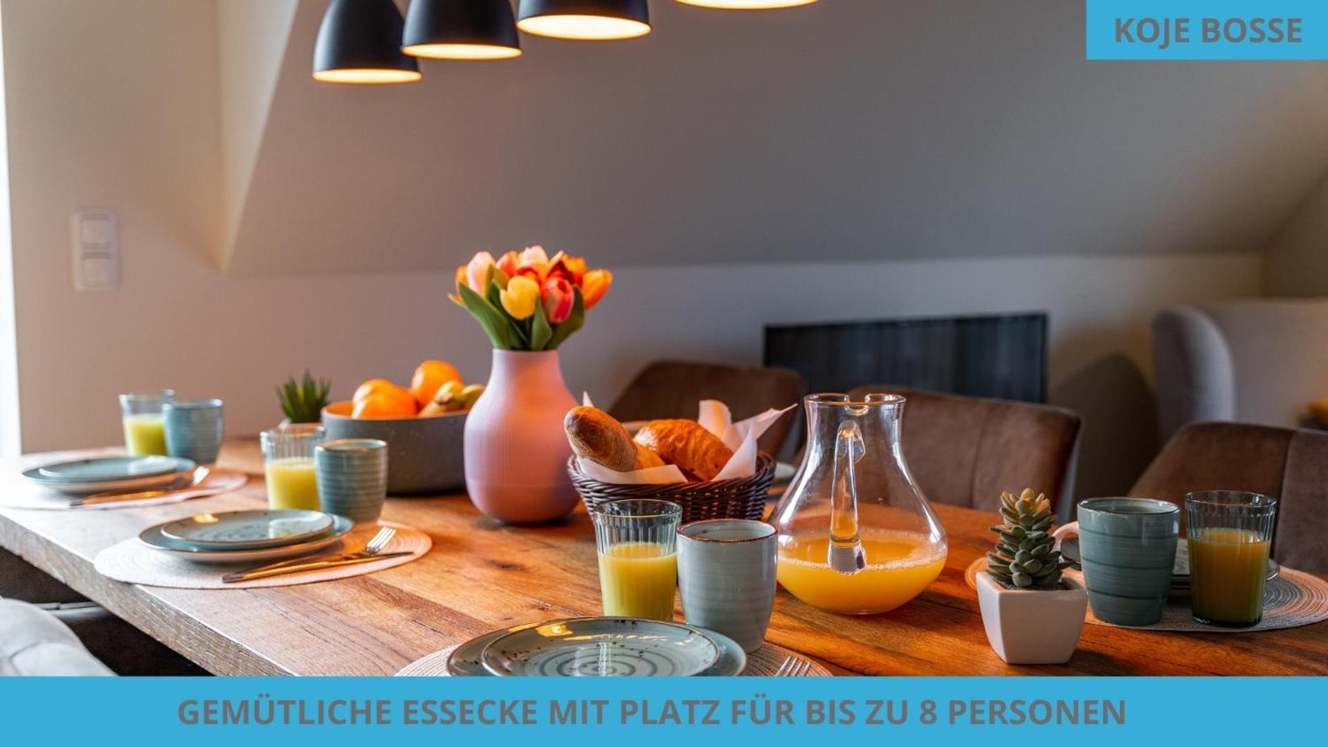 Kuestenkojen Mit 4 Ferienwohnungen Fuer 1 Bis 8 Pers Mit Diversen Schlafzimmern, Garten Oder Balkon ビューズム エクステリア 写真
